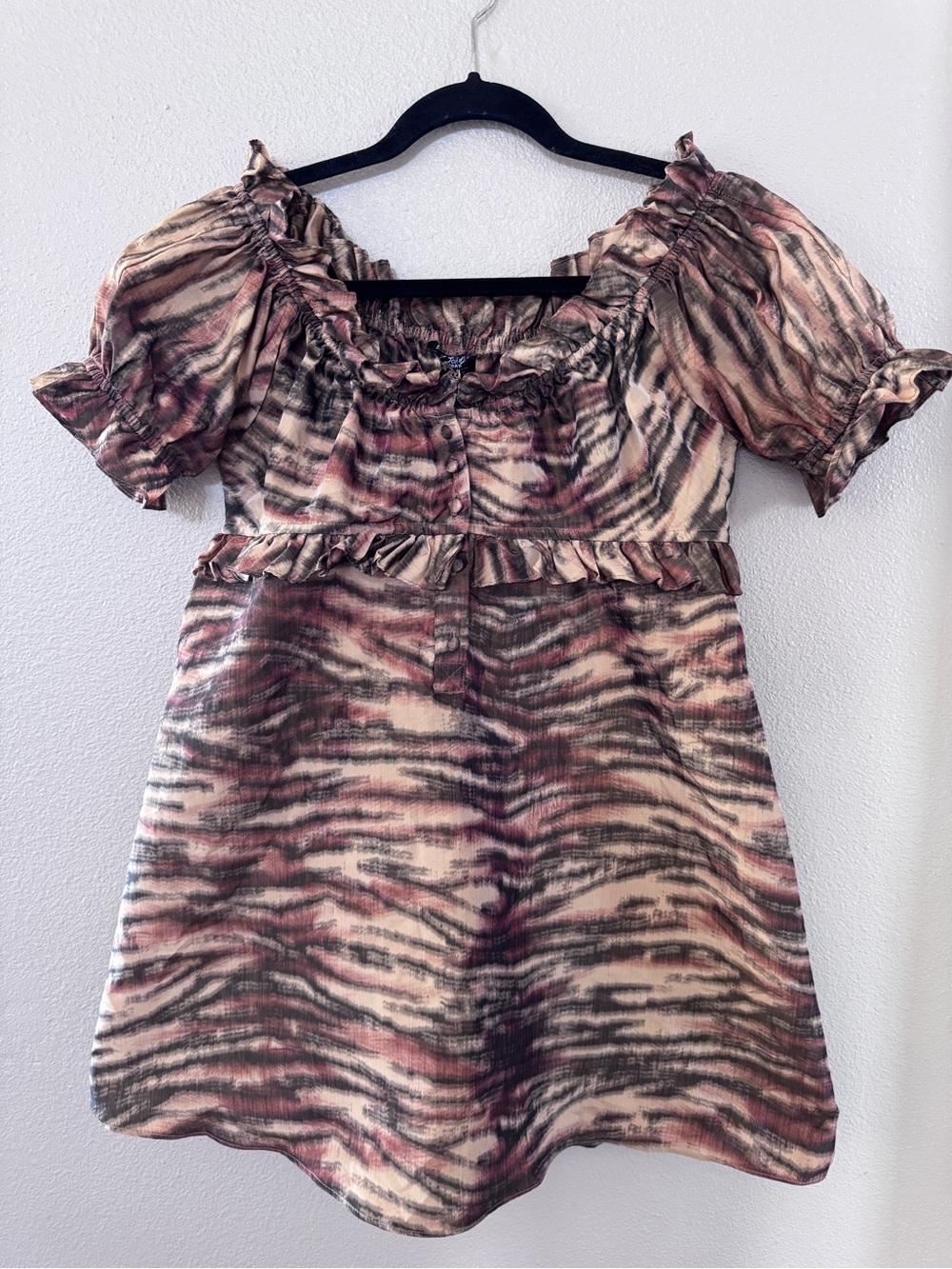 Vintage Betsey Johnson Animal-Print Mini Dress